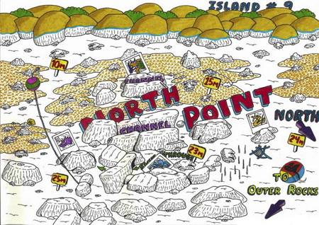 Карта дайв сайта North Point