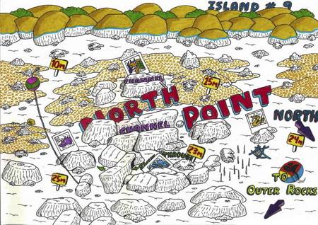 Карта дайв сайта North Point